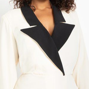 Eloquii Tuxedo Style Jumpsuit